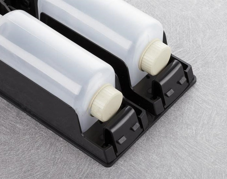 Plastic Wall Mount Soap Dispenser Black Bathroom Shower Shampoo Liquid Dispenser Set Hotel Mall Kitchen Soap Bottle 350ml